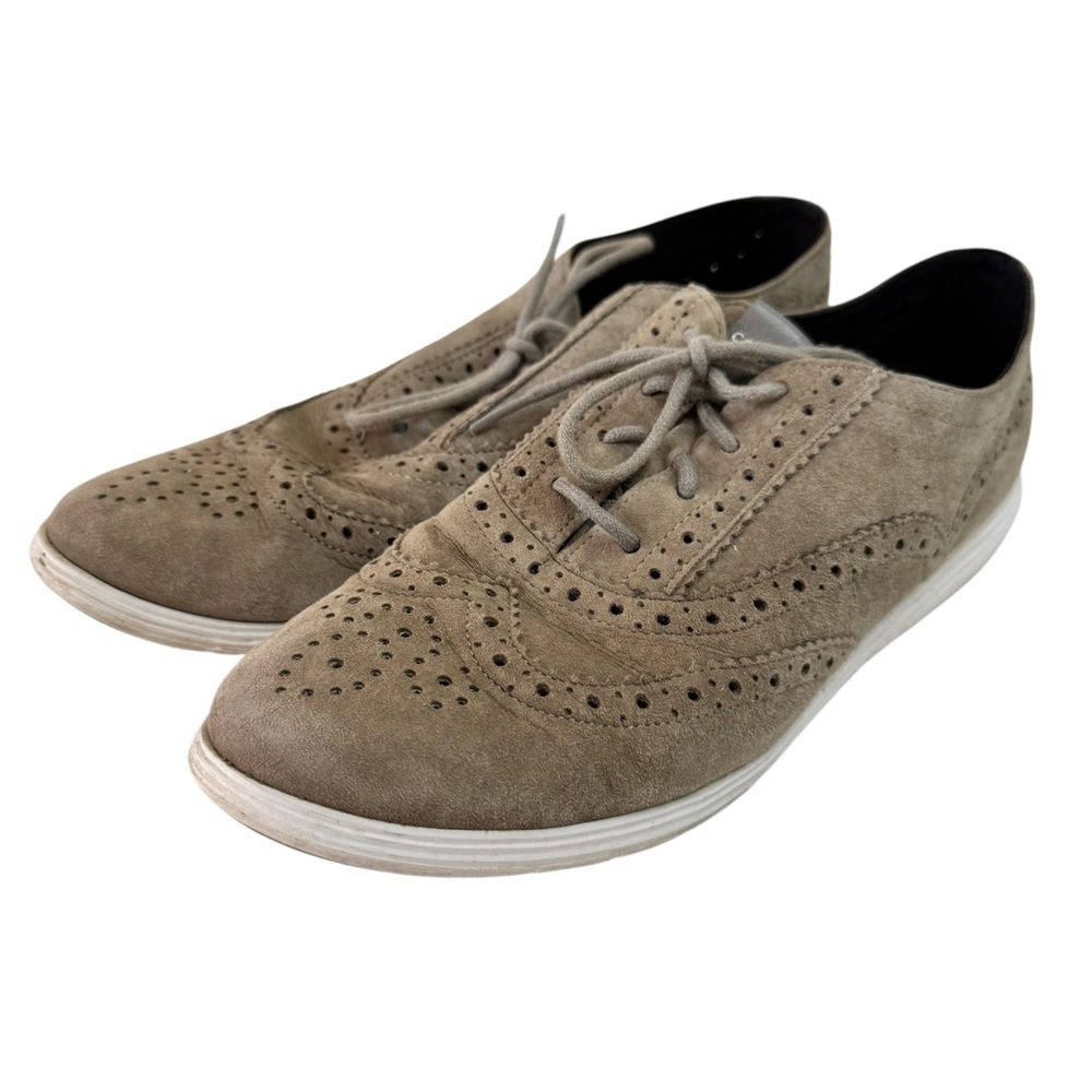 Cole Haan Men’s Grand Tour Suede Oxford Sneaker SZ 7.5M Ironstone Grey W05596